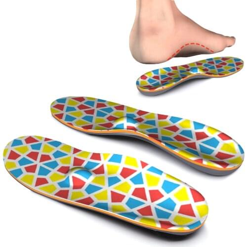 Colorful iFitna Original High Arch Support Insoles for Men and Women flat feet Orthotic Inserts Memory Foam
