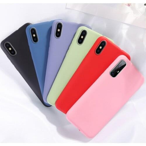 For OPPO A5 A9 A31 2020 A91 A8 A11X Candy Color Silicone Phone Case For OPPO Reno 3 2 2Z 2F Ace Realme X2 5 3 Pro X XT X50 Q C2