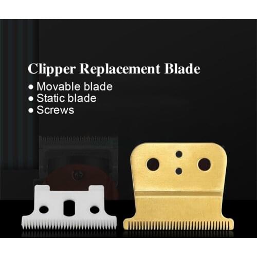 For Barbershop Electric Shears Stationery Blade Professional Clipper Blade Ceramics Moving Clipper Replacement Removable Blade