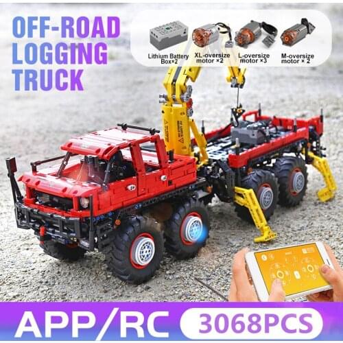MOULD KING 13146 Electric Articulated 8×8 Off-road Remote Control Truck Model Set MOC-15805 Building Block Kid Toy Birthday Gift