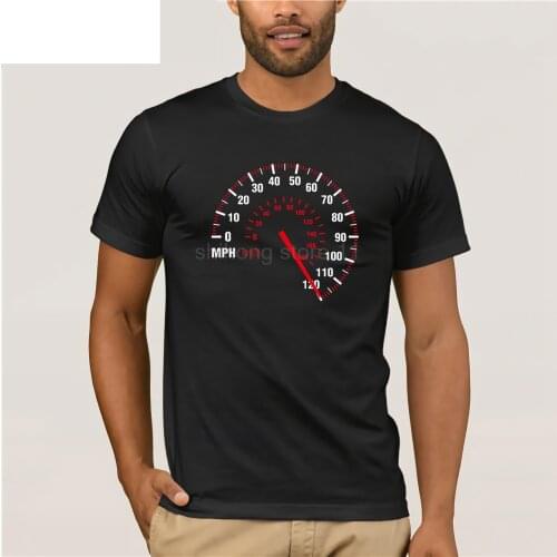 Speedometer Fashion Motorcycle T Shirt Men Cotton Summer Car Speed T-shirt Black Design Tops Tees Fitness Clothing Brand