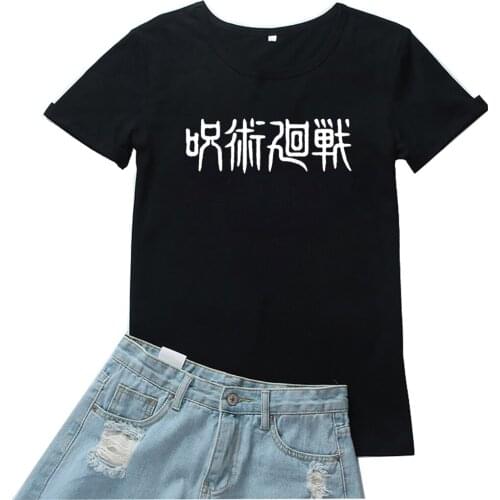 Japanese Characters T-shirt Femme Casual Fashion Pattern Women Tshirt Funny Black Tide T Shirt Womens Japanese Style Women Tee