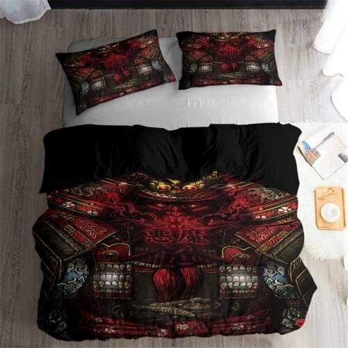 HELENGILI 3D Bedding Set Japanese samurai armor Print Duvet cover set bedclothes with pillowcase bed set home Textiles