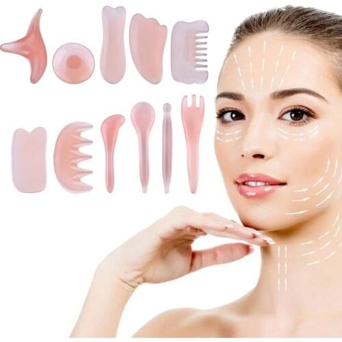 Body Relaxing Hand Massage Tool Resin Beeswax Guasha Scraper Face Neck Back Body SPA Relaxation Massage Board