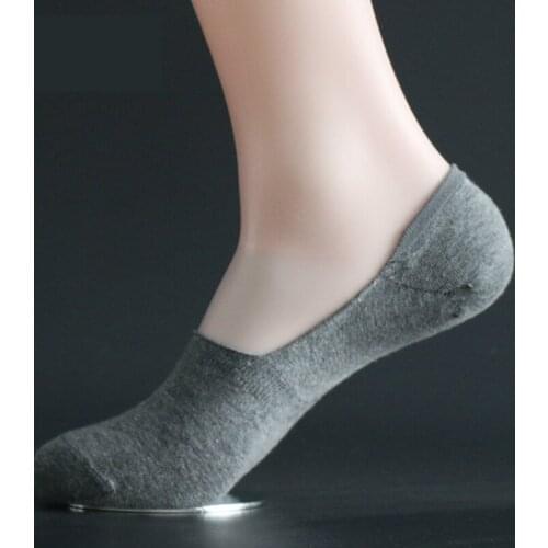 Fashion Clothes 2 Pairs/Lot Men No Show Sneaker Socks Male Thin Cotton Breathable Non-slip Silicone Pure Color Simple Meias