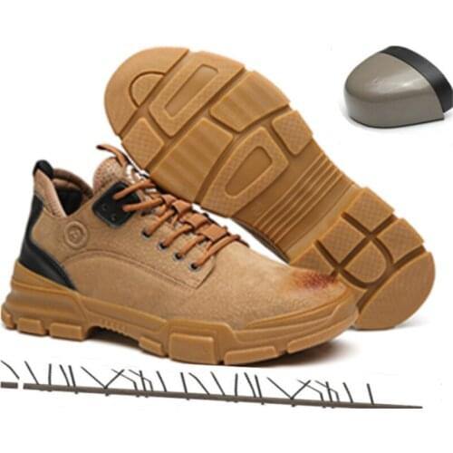 Fashion Designer Sneakers Outdoor Building Unbreakable Shoes Steel Toe Cap Waterproof Non-slip Work Safety Shoes Men Boots