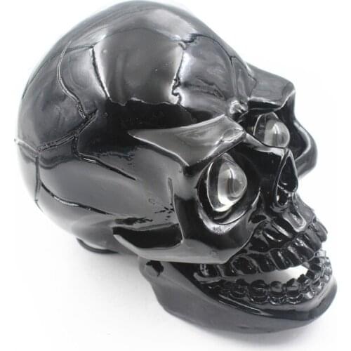 Motorcycle Universal Skull High/Low Beam 12V LED HeadlightHead Light Lamp For Yamaha Suzuki Honda Cruiser Chopper Old School