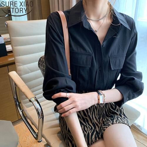 2021 New Plus Size Loose Shirt Women Fashion Office Lady White Shirt Female Autumn Long Sleeve Blouse Solid Clothes Blusas 12076