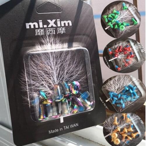 New arrival 12Pcs M5x10mm Mountain MTB Road bike bicycle disc brakes Rotor Screw Bolts nuts Torx T25 Head 5 colors optional