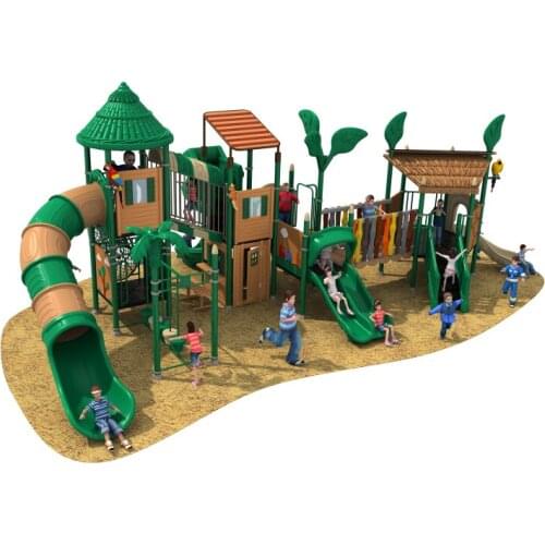 Backyard Playground Accessories Natural outdoor playground equipment commercial big playground huge fun YLW-OUT180320