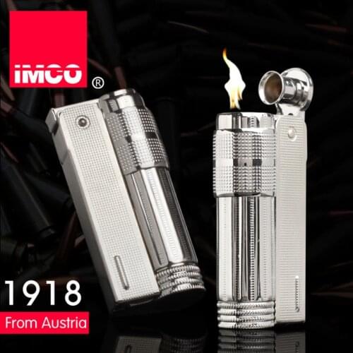 Original IMCO Lighter Windproof Metal Retro Kerosene Flint Lighter Genuine Stainless Steel Cigarette Lighter Gadgets For Men