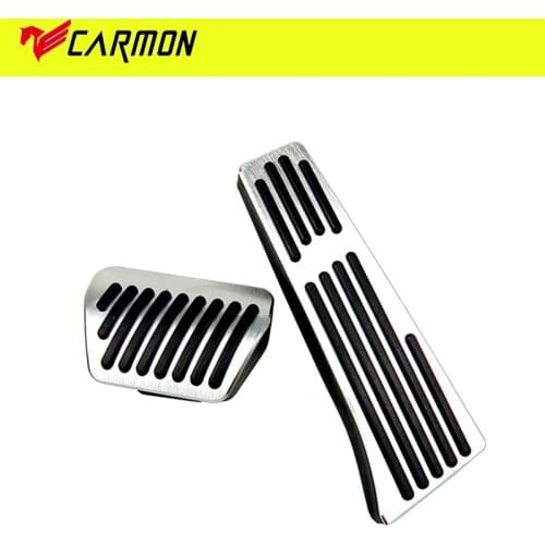 No Drill Silver/Black Aluminum Alloy Gas Brake Pedal for BMW 1 3 4 5 6 Series X1 X3 X5 X6 Accelerator and Brake Pedal