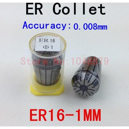Precision 0.008mm, CNC collet, collet clamping tool holder, collet flexible, high precision collet, ER16-1MM