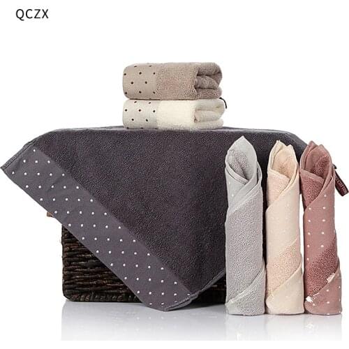 QCZX 2pcs 100% Simple solid color small towel Soft water absorption Cotton outdoor travel towel Directional towel D40