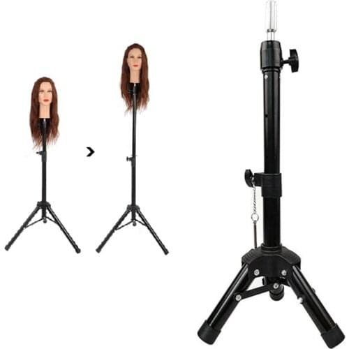 Adjustable Wig Hair Model Head Tripod Canvas Block Training Doll Manikin Wig Head for Cosmetology Hairdressing Wig Display
