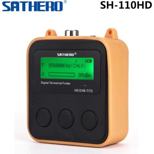 Sathero SH-110HD DVB-T DVB-T2 LCD Screen pocket Digital Terrestrial Finder Support QPSK Signal Meter Digtal Meter Sat Finder