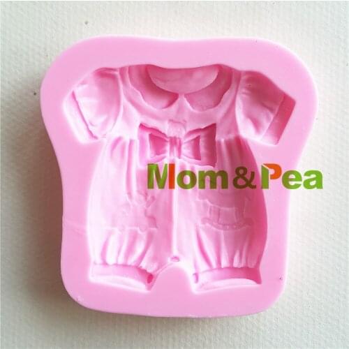 Mom&Pea MP135 Free Shipping Baby Clothes Silicone Mold Cake Decoration Fondant Cake 3D Mold Soap Mold Food Grade