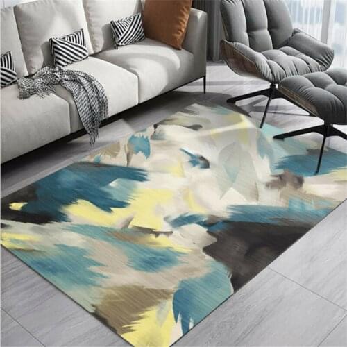 Modern minimalist printing and dyeing carpet living room coffee table bedroom is covered with bedside carpet carpet floor mats
