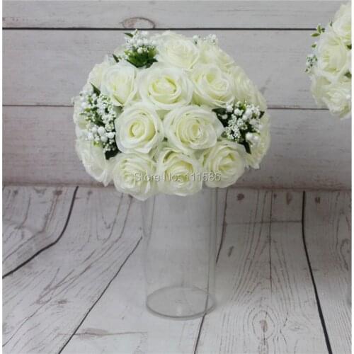 SPR -high-grade-10pcs/lot wedding road lead artificial wedding table flower center flower ball decoration