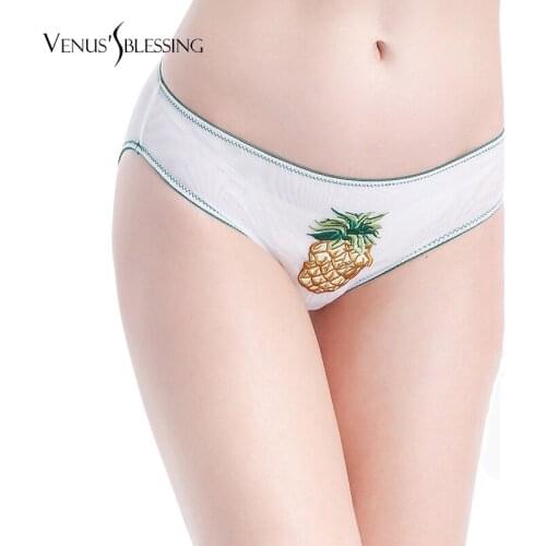 Underwear sexy Net yarn womens panties transparent briefs panties lingerie women female pants The embroidery under Low-waisted