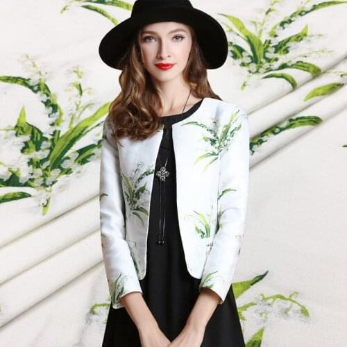 High-end suit jacket dress jacquard fashion fabrics Tingguang imports three-dimensional tapestry fabric clothin spring winter