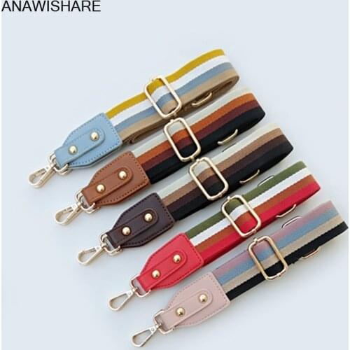 Colorful Bag Strap Women Shoulder Crossbody Bag Belt Adjustable Wide Strap Bag Part Accessories Female Messenger Bag Strap 130cm