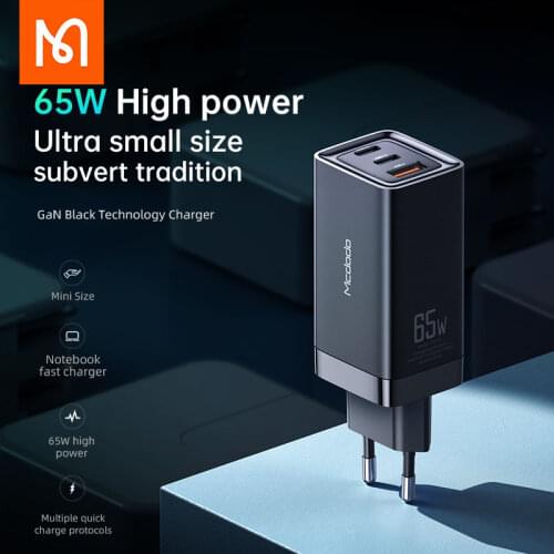 MCDODO GaN 65W USB C Charger Quick Charge 4.0 3.0 QC4.0 QC PD3.0 PD USB-C Type C Fast USB Charger For iPhone 12 Pro Max Macbook