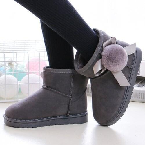 Girls Snow Boots New Winter Childrens Shoes Baby Kids Princess Fur Shoes Waterproof Warm Plus Boots Cotton Shoes E180