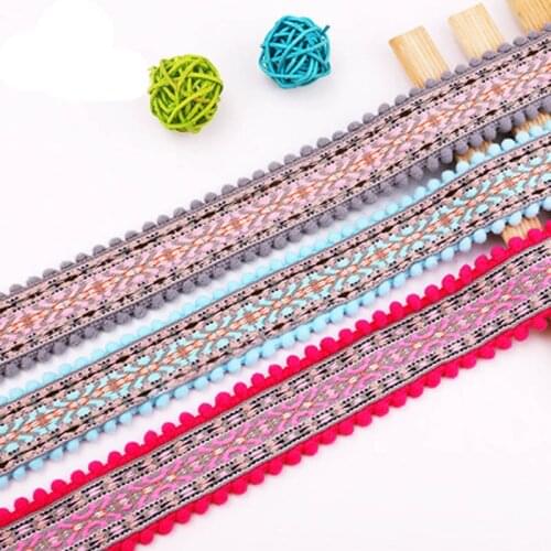 1yards 3.3CM Diy Apparel Accessories Red Blue Cotton Lace Ribbon Handmade Cotton Lace Trims Wedding Scrapbook Decoration