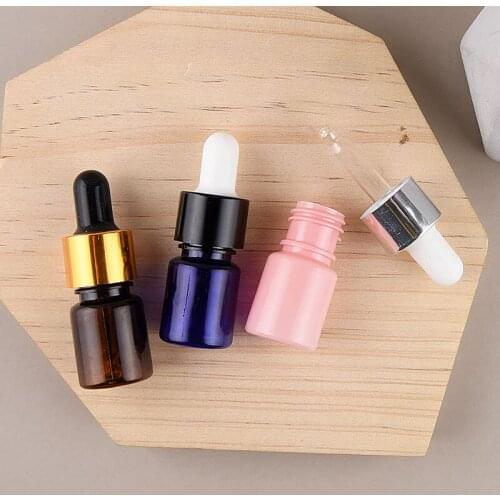 10pcs 5ml Emty Dropper Bottles PET Colorful Plastic Essential Oil Tube Container Wholesale Travel Portable Mini Perfume Bottle