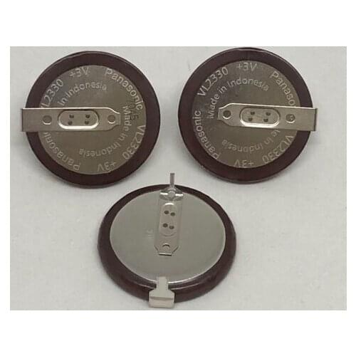 20pcs/lot Panasonic VL2330/HFN 3V 50mah VL2330 180 degrees Rechargeable Lithium Battery Coin Cell for Car Key Button