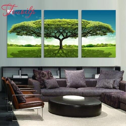 3pcs Landscape tree,5d diamond painting cross stitch,diamond embroidery crafts.diamond mosaic home decoration,Abstract Painting