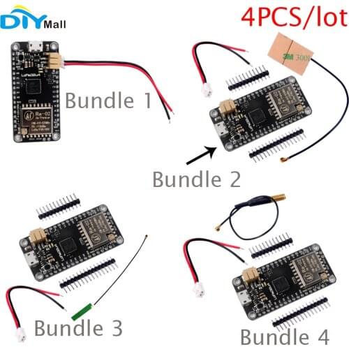 4pcs/lot 433MHz LoRa32u4 Ra-02 1KM LoRa Wifi Transceiver Module Atmega328 SX1278 LiPo JST Connector Antenna for Arduino