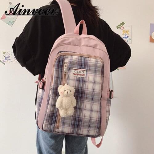Ainvoev Korean Student Mori Department Simple High College School Bag For Women Large Capacity Cool Backpack mochilas para mujer