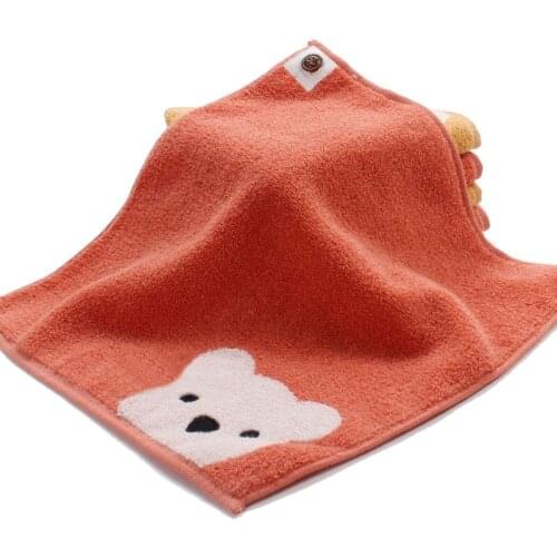 Children Towels Baby Face Towel Hangable Hand Towel Kids Soft Cotton Towels 4X7C