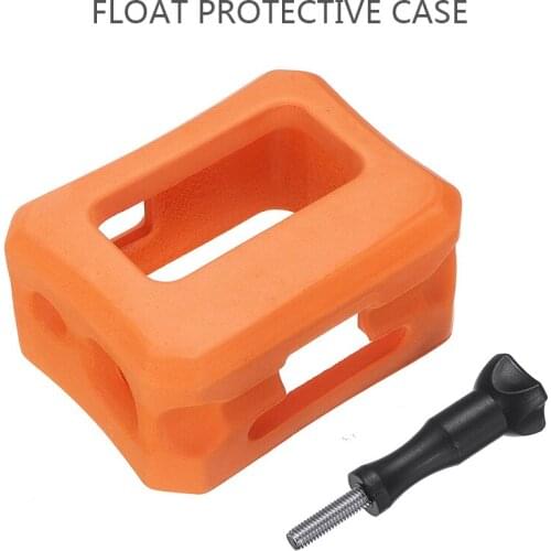 For GoPro Hero 5 / 6 / 7 1pc Orange Floating Frame Float Protective Case Waterproof Soft Floaty Cover Sport Camera Accessories