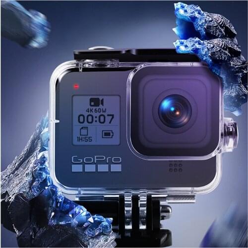 Gopro Accessories Waterproof Housing Case for GoPro Hero 8 Black Diving Protective Underwater Cover for Go Pro 8 Camera