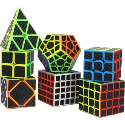 Carbon Fiber Cube Alien Oblique Pyramid Cubo Toy Magico Magia Juguetes Educativos Cubes Toys Speedcube 3x3x3