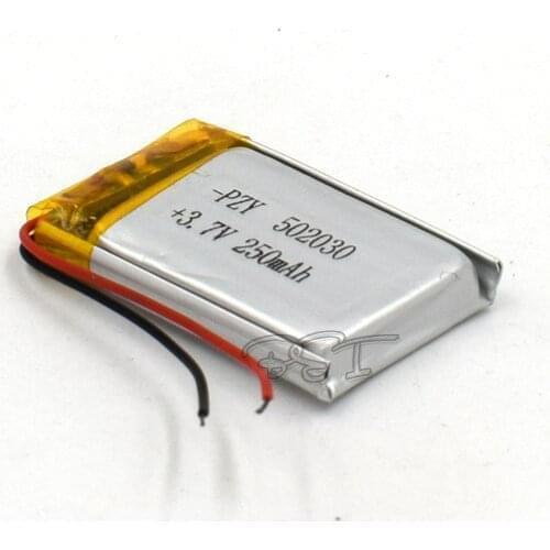 3.7V Polymer Lithium Battery 502030 Rechargeable Li-ion Cell 250mAh For MP5 Navigator GPS MP3 MP4 Ebook Speaker Camera