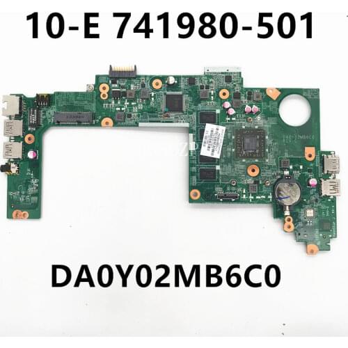 Free shipping For Pavilion 10-E 10-E010NR 10Z-E000 Laptop motherboard 741980-501 DA0Y02MB6C0 A4-1200 1.0GHZ 2GB working well