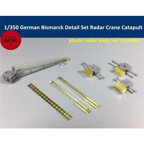1/350 Scale Bismarck Tirpitz Detail Set Radar Crane Catapult for Tamiya 78013/78015 MiniHobby 80601/80602 Battleship Model Kit