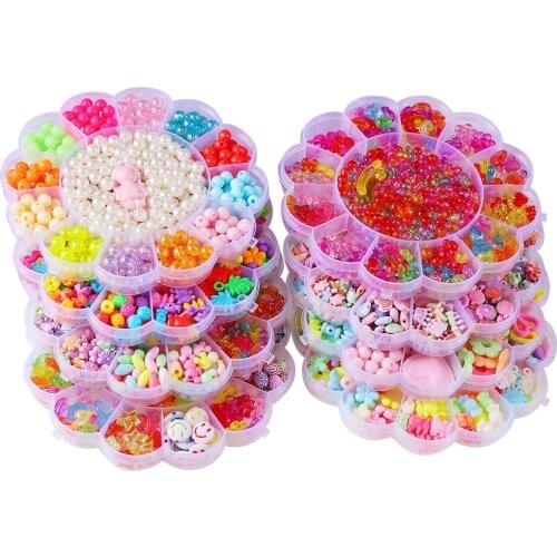 Beads Sets Box Children Creative Beads Loose Spacer Bead Wholesale DIY Jewelry Making Findings Kid Handmade Accessory
