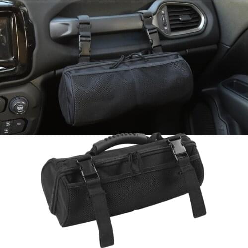 NHAUTP 1Pcs Oxford Cloth Multi-functional Copilot Organizer Storage Bag For Jeep Wrangler TJ JK JL 1997-2019 Car Stowing Tidying