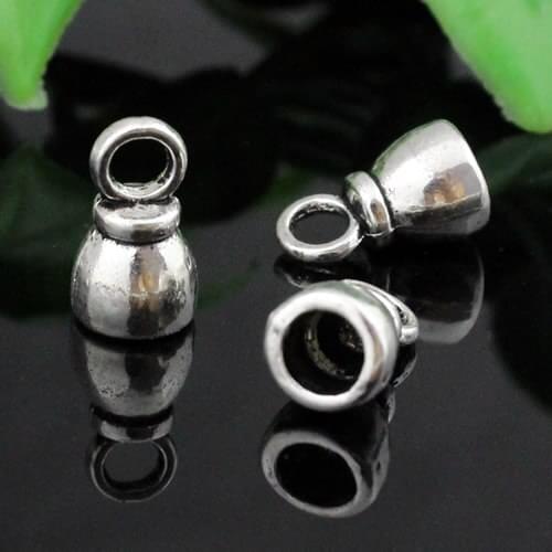 Fit 5mm Cord Crimp End Caps Buckle Tips for Necklace Bracelet Cord Connectors Clasp,DIY Accessories 13x8mm 100pcs/lot K04193