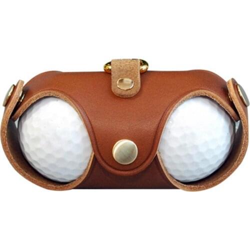Protable Small Golf Ball Bag First Layer Leather Mini Waist Pack Multifunction Sport Portable Storage Pouch Golf Accessories