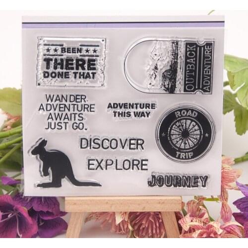 Transparent Clear Silicone Stamp/Seal for DIY Scrapbooking/photo Album Decorative Clear Stamp Sheets T1354 Descover Explore