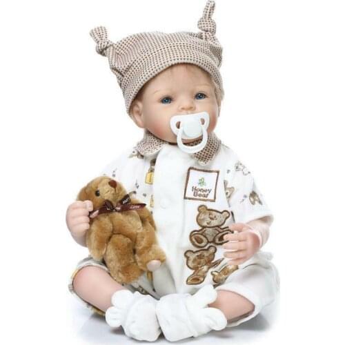 22'' Realistic Handmade Reborn Baby Doll Newborn Toy Vinyl Soft Silicone Gifts Baby Dolls Mini Educational In-Stock Items