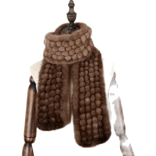 2021 NEW FASHION WINTER ACCESSORIES 145x12cm NATURAL MINK FUR SCARF