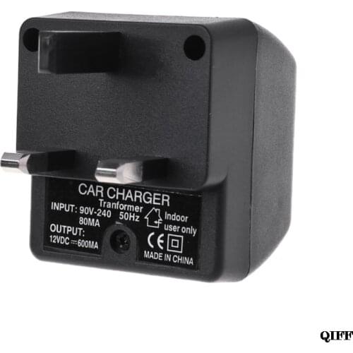 UK Plug 220V AC Power to 12V DC Car Cigarette Lighter Converter Supply Adapter May06
