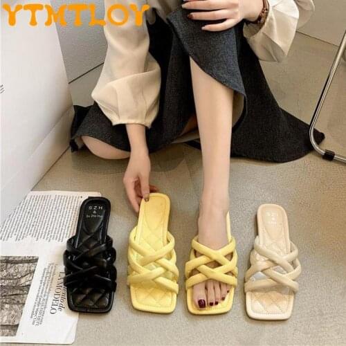 Fairy Tale Style Candy Color Slippers Female Summer 2021 New Net Red Fashion Wild Beach Sandals Tide